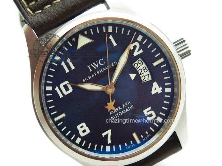 MIROTIME 0405 Mark XVII Le Petit Prince MK Maker 1:1 Best Edition SS Blue Dial A2892 On Brown Leather Strap GoodFit 7379